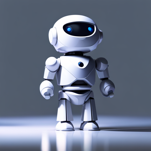 adorable, robot, toy, miniature, minimalist, geometric, polycount, low-poly, rubber material, white, background