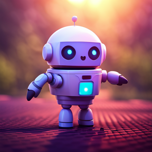 tiny robot, cute design, front perspective, low-poly modeling, rubber texture