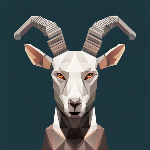 abstract, vector, low-poly, small, goat, antlers, robot, geometric shapes, polygons, minimalistic, wireframe, monochromatic, digital-art, cubism, surrealism, technology, modernism, fusion, fragmentation