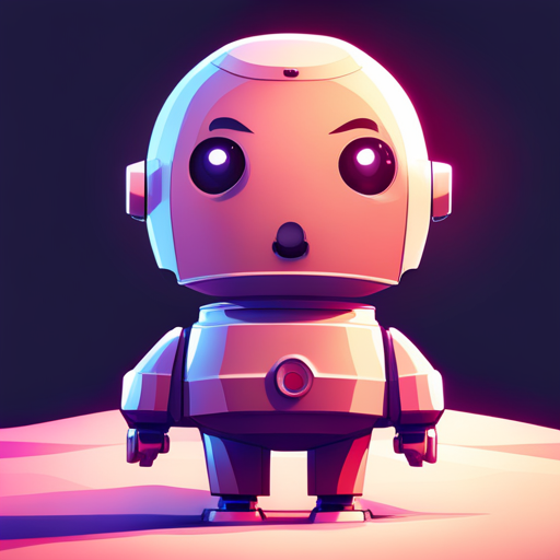 Low poly, robots, cuteness, rubber textures, front view, toy-like aesthetic