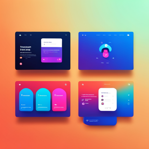futuristic technology, sleek interface design, smooth animations, playful icons, efficient user flow, bold typography, clean lines, organized grid layout, vibrant colors, gradient backgrounds, negative space, monochrome, sans-serif fonts