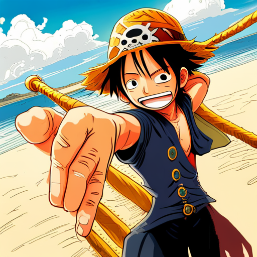 One Piece characters, vibrant colors, dynamic poses, action-packed scenes, epic battles, pirate adventure, intricate details, exaggerated proportions, comic book style, high energy, Shonen manga, unique character designs, emotional expressions, oceanic themes, devil fruits, straw hats, grand line, marine admirals, Yonko, character development, friendship, loyalty, dreams, determination, epic storytelling, large ensemble cast, mythical creatures, supernatural powers, anime