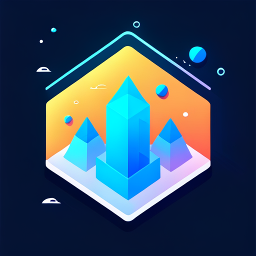 a futuristic, geometric icon that highlights importance, using sleek lines, cool colors, and minimalistic design