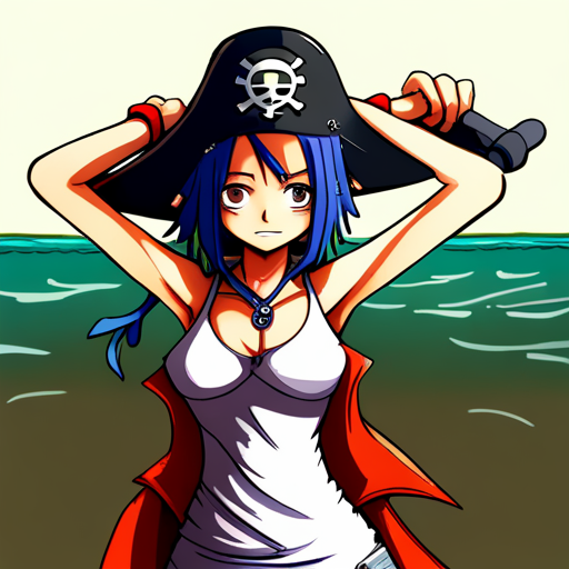 anime, manga, one piece, female character, ocean, blue hair, navigator, pirate, adventure, straw hat, sword, strong, determined, courageous, loyalty, friendship, water, waves, sea, adventure