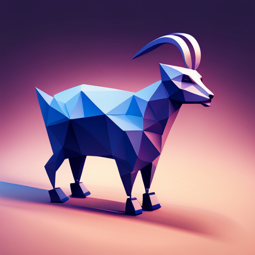 abstract, vector, low-poly, goat, robot, geometric shapes, polygonal, 3D modeling, wireframe, minimalism, sharp angles, simple, modern, futuristic